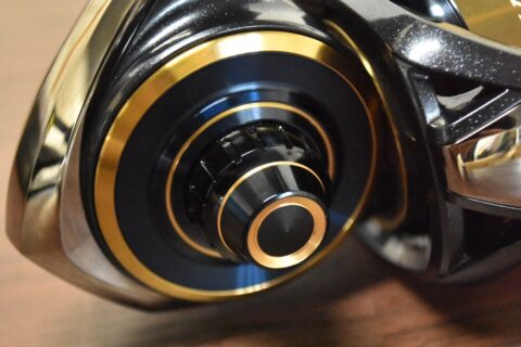 ダイワ 20 ソルティガ 18000-P SLPワークス スプール ゴールド SLPW カスタム 側面の写真